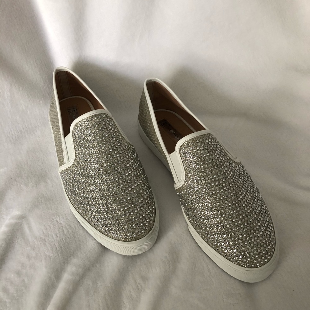 INC Rhinestone slip on shoes -9